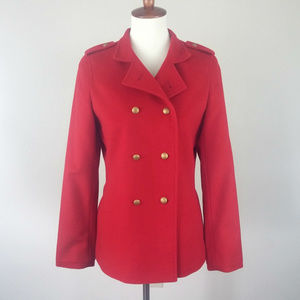 Brooks Brothers Red 30% Cashmere Pea Coat ~ 4